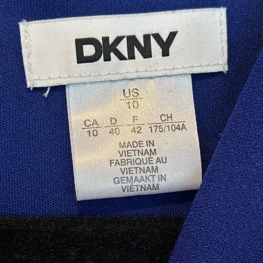 DKNY Cobalt Wrap Midi Dress with Flutter Sleeves 053 - Picture 3 of 5